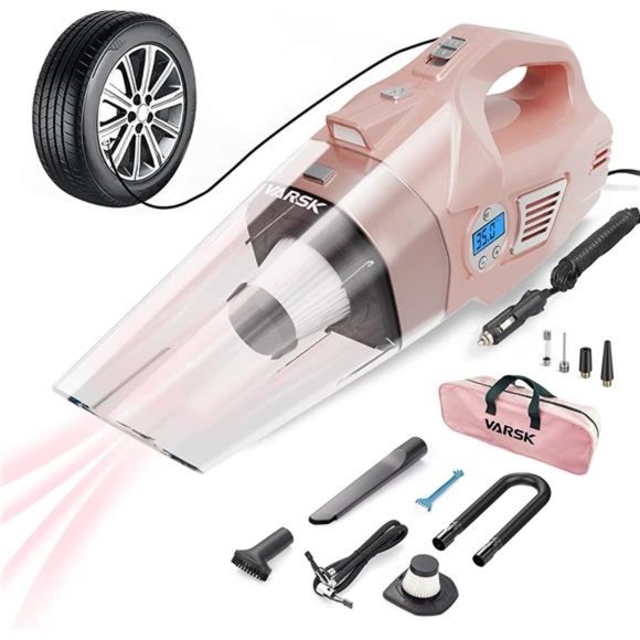 4-in-1 Car Vacuum Cleaner High Power, Tire Inflator Portable Car Vacuum - Picture 1 of 5